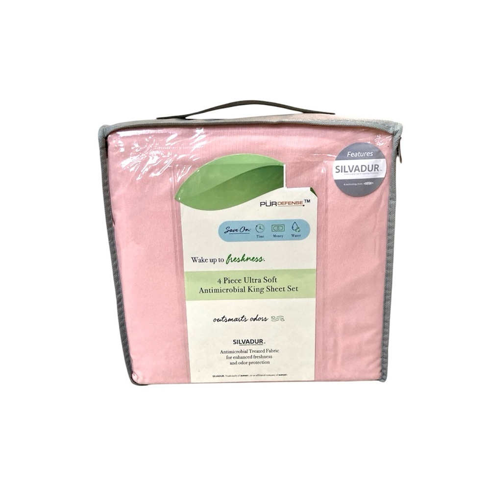 Silvadur 4 Piece Ultra Soft Antimicrobial King Sheet Set